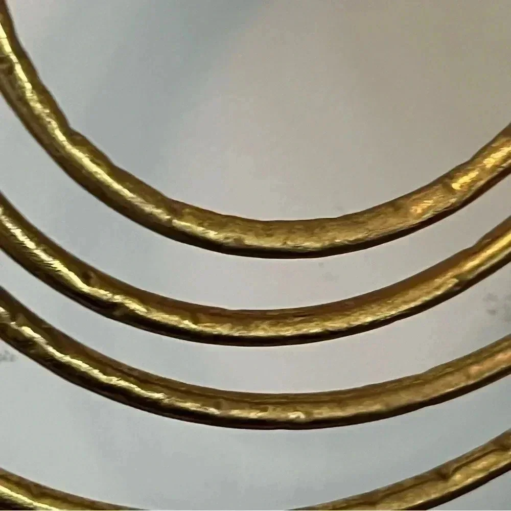 DECORATIVE ABSTRACT METAL ROSE GOLD SPEAR‎ SCULPTURE